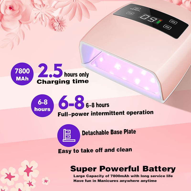 Luz de uñas recargable 96W