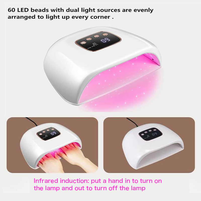 Lámpara de uñas de doble mano 108W