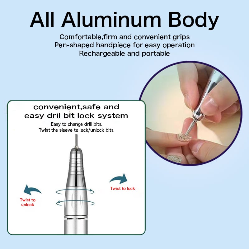 Máquina de lima de uñas portátil