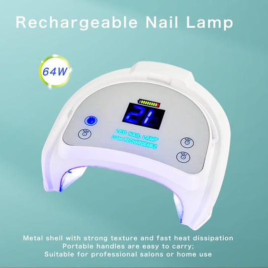 Lámpara Led Recargable para Uñas 64w